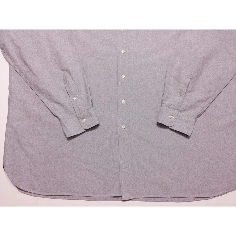 POLO RALPH‎ LAUREN Long Sleeve Button Shirt Solid Gray Blue 4XLT 4XL Tall